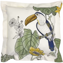 Linnea Toco, Vert, Coton, 115 g/m², Toco, France, 65 x 65 cm
