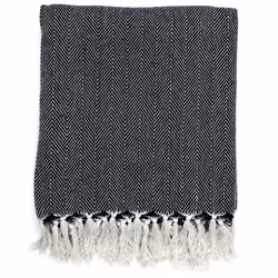 Linnea Zigzag plaid 120 x 150 cm Bleu
