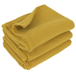 Linnea Teddy plaid 180 x 220 cm Polyester Jaune