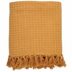 Linnea Sofia plaid 170 x 250 cm Coton Jaune