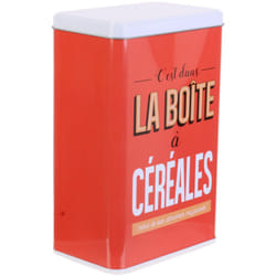 Boîte métal la boite a Céréales rouge