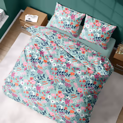 Linnea Flore, Bleu, Coton, Flore, Pakistan, 3 pièce(s), 1,8 kg