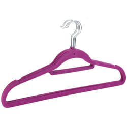 Linnea - Lot de 5 cintres floqué velours