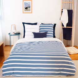 Linnea Stripes, Bleu, Coton, Stripes, Pakistan, 3 pièce(s), 1,78 kg