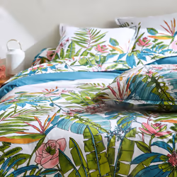 Linnea Sumatra Bleu 50 x 70 cm Coton