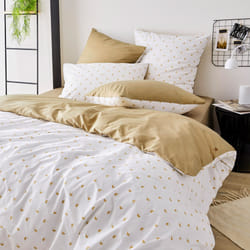 Linnea Alex housse de couette Marron Percale 280 x 240 cm