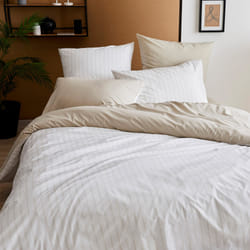 Linnea Gaby housse de couette Beige Percale 200 x 200 cm