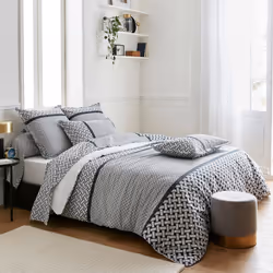 Linnea Riviera, Noir, Percale, 115 g/m², Riviera, France, 140 x 43 cm