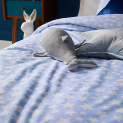 Linnea Étoiles housse de couette Bleu Coton 200 x 200 cm
