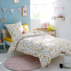 Linnea Papillons housse de couette Jaune Coton 200 x 200 cm