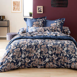 Linnea Botanic housse de couette Bleu Satin 140 x 200 cm