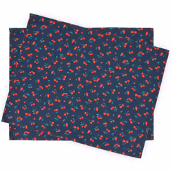 Linnea Cerises, Bleu, Coton, Cerises, 350 mm, 450 mm, 2 pièce(s)