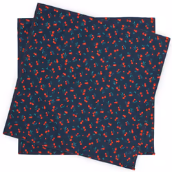 Linnea Cerises, Bleu, Coton, Cerises, 450 mm, 450 mm, 2 pièce(s)