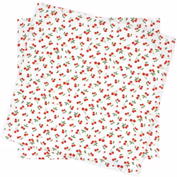 Linnea Cerises, Blanc, Coton, Cerises, 450 mm, 450 mm, 2 pièce(s)