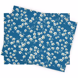 Linnea Amandier, Bleu, Coton, Amandier, 350 mm, 450 mm, 40 g