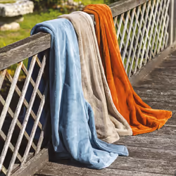 Linnea Mellow plaid 150 x 200 cm Polyester Bleu