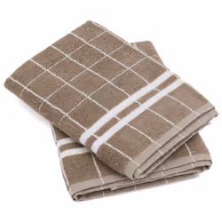 Linnea New squares, Marron, 50 x 50 cm, Coton, 440 g/m², 2 pièce(s), Portugal