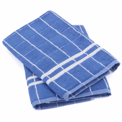Linnea New squares, Bleu, 50 x 50 cm, Coton, 440 g/m², 2 pièce(s), Portugal