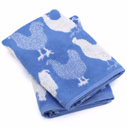 Linnea Chicken, Bleu, 50 x 50 cm, Coton, 440 g/m², 2 pièce(s), Portugal