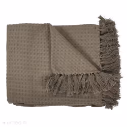 Linnea Sofia plaid 130 x 160 cm Coton Marron