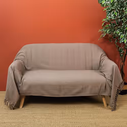 Linnea Sofia plaid 170 x 250 cm Coton Marron