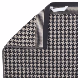Linnea Pied-de-poule 100 x 150 cm Coton Gris 1 pièce(s)