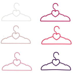 Linnea - Lot de 6 cintres enfant coeur multicolores