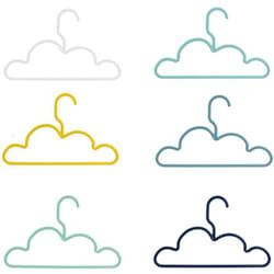 Linnea - Lot de 6 cintres enfant nuage multicolore