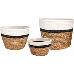 Lot de 3 paniers de rangement 24x21 cm BRAID Qui a dit que le rangement n'était pas chic? Avec ce lot de 3 paniers de rangeme ...