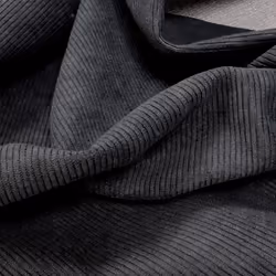 Tissu dameublement velours côtelé laize 140 cm STARSKY Noir