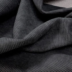 Tissu dameublement velours côtelé laize 140 cm STARSKY Noir