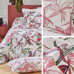 Linnea Pénélope housse de couette Rose Coton 240 x 220 cm