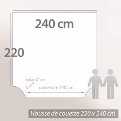 Linnea Pénélope housse de couette Rose Coton 240 x 220 cm - Vue supplémentaire 4