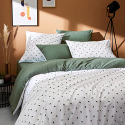Linnea Alex housse de couette Vert Coton 280 x 240 cm
