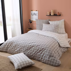 Linnea DDM MAX, Gris, Coton, 115 g/m², DDM MAX, France, 50 x 70 cm