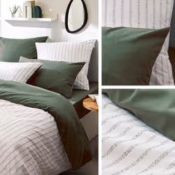 Linnea Gaby housse de couette Vert Coton 140 x 200 cm