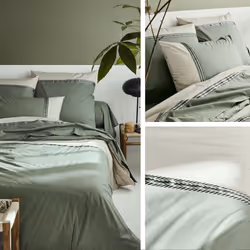 Linnea Noa housse de couette Vert Coton 260 x 240 cm