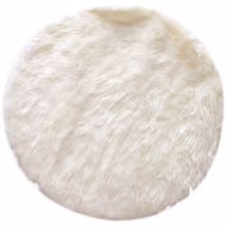 Tapis rond imitation fourrure à poils longs LAHTI écru 115 cm Apportez une touche d'élégance naturelle et contemporaine à vot ...