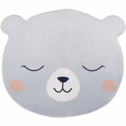 Tapis pour enfant ovale FUJI tête d'ourson gris Apportez une touche de douceur et de fantaisie à la chambre de votre enfant a ...