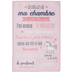 Tapis enfant 60x90 cm KEHL rose imprimé mes règles