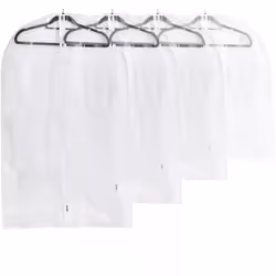 Lot de 4 housses de protection vêtements VIGO transparentes tailles multiples Protégez vos vêtements de la poussière tout au  ...