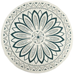 Linnea - Tapis de salon rond patio motif mandala