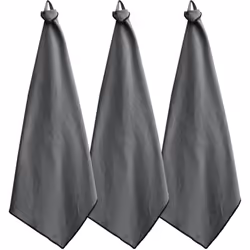 Lot de 3 torchons de cuisine 50x70 cm HONO gris Anthracite Avec la collection Hono, donnez une touche de raffinement discret  ...