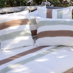 Linnea Aria housse de couette Blanc Coton, Lin 80 x 200 cm
