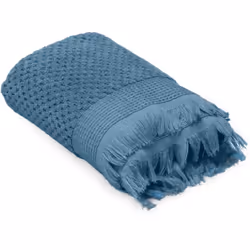 Serviette de toilette 50x90 TETHYS en micro-coton bleu Orage Transformez votre salle de bain en un véritable havre de bien-êt ...