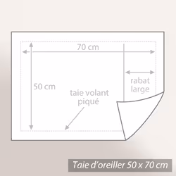 Linnea Grand hôtel Blanc 50 x 70 cm Satin
