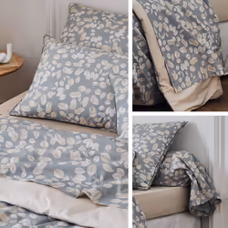 Linnea Lison housse de couette Gris Percale 260 x 240 cm