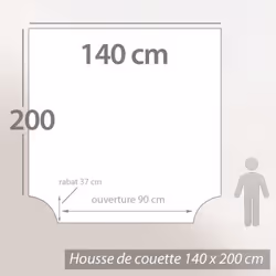 Linnea Cascade housse de couette Multicolore Coton 140 x 200 cm