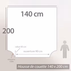 Linnea Niagara housse de couette Marron Coton 140 x 200 cm