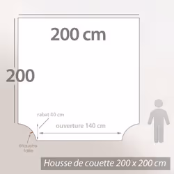 Linnea Niagara housse de couette Marron Coton 200 x 200 cm
